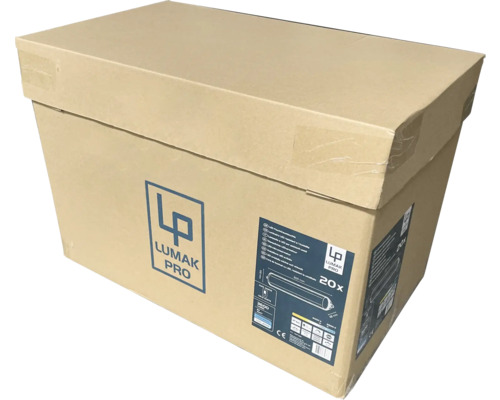 Carton avec tubes LED Lumak Pro