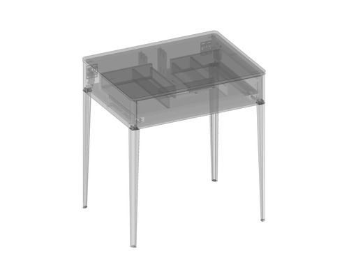 Schreibtisch mit Schubladen aus Kunststoff