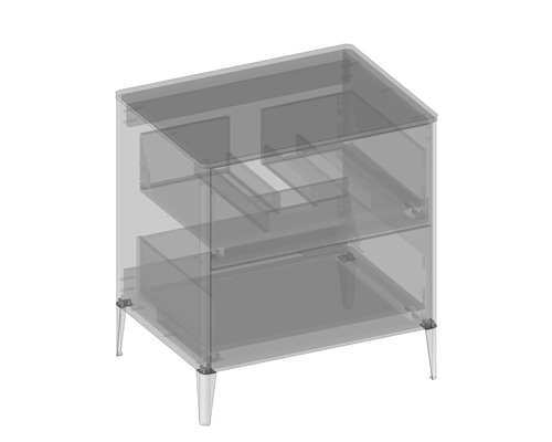 Waschbeckenunterschrank mit Schubladen und Füßen