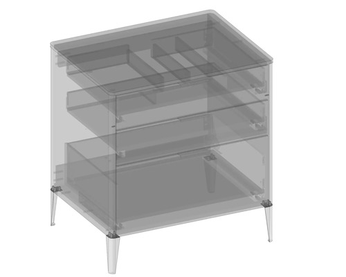 Waschtischunterschrank mit Schubladen und Füssen