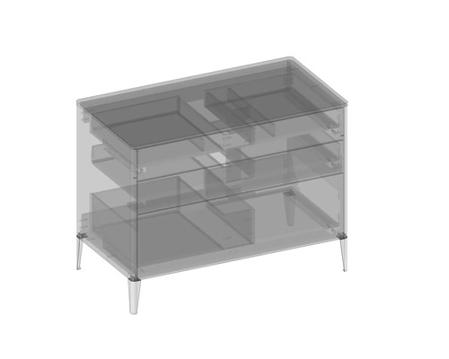 Waschbeckenunterschrank mit Schubladen und Füssen