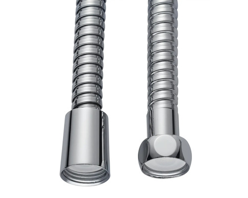 Zwei flexible Metallschläuche für Sanitärinstallationen