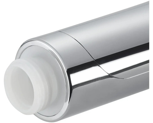 Detailansicht eines Seifenspenders aus Metall