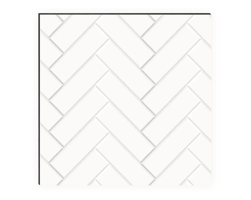 Carreau blanc avec motif à chevrons pour revêtements muraux et de sol