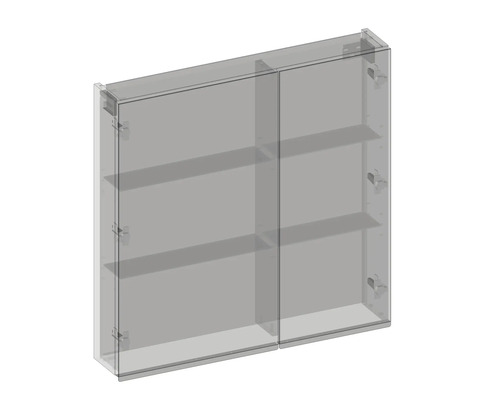 Armoire en verre avec étagères pour salle de bains