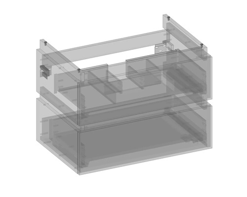 Meuble sous-lavabo avec deux tiroirs
