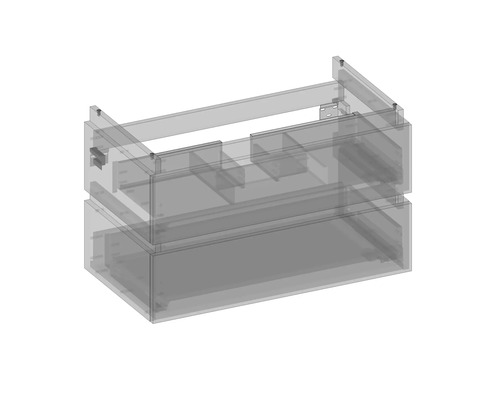 Meuble sous-lavabo avec deux tiroirs