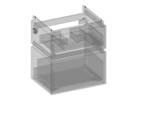 Meuble bas avec deux tiroirs
