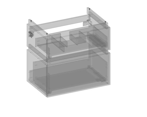 Meuble bas avec deux tiroirs