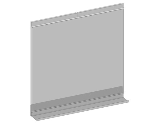 Acrylglas Duschwand mit Metalleinfassung