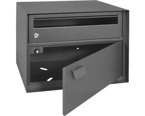 Boîte aux lettres avec serrure et porte ouverte