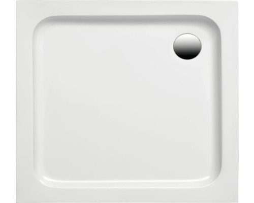 Receveur de douche OTTOFOND Imola 75 x 90 x 6 cm blanc brillant lisse 940701 Receveur de douche carré avec garniture d''écoulement