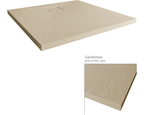 Receveur de douche en grès avec écoulement