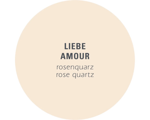 Inscription Liebe Amour quartz rose