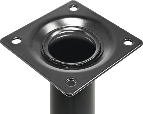 Plaque de fixation de pied de table en métal avec quatre trous pour vis
