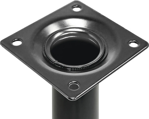 Plaque de base métallique avec quatre trous de fixation