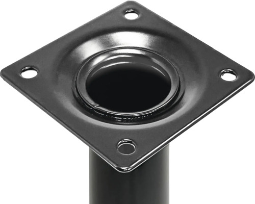 Plaque de fixation de pied de table en métal avec quatre trous pour la fixation par vis