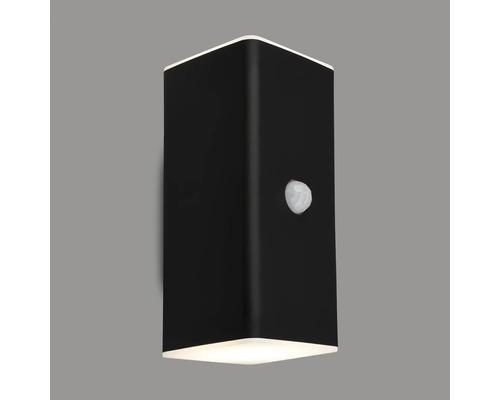 Schwarze Wandleuchte mit Bewegungsmelder