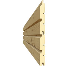 Holzfassade zur Wandverkleidung aus Nut- und Federbrettern