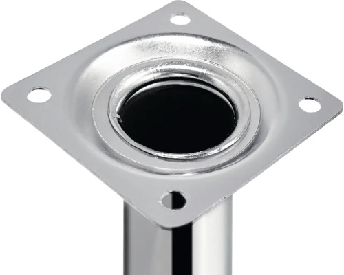 Möbelfuß aus Metall mit Befestigungsplatte