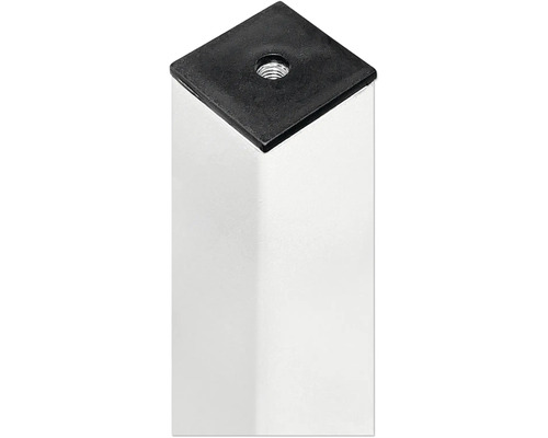 Quadratisches Möbelbein aus Metall mit Gewinde