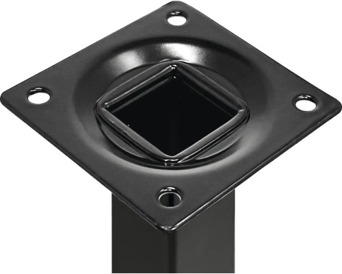 Plaque de fixation de pied de table avec quatre trous pour vis