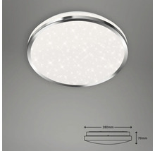 Runde Deckenleuchte mit Sternenmuster und silberfarbenem Rahmen