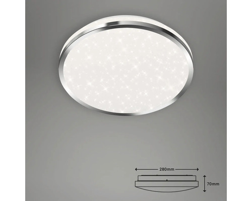 Runde Deckenleuchte mit Sternenmuster und silberfarbenem Rahmen