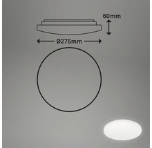 Technische Zeichnung einer Deckenleuchte mit den Maßen 275 mm Durchmesser und 60 mm Höhe
