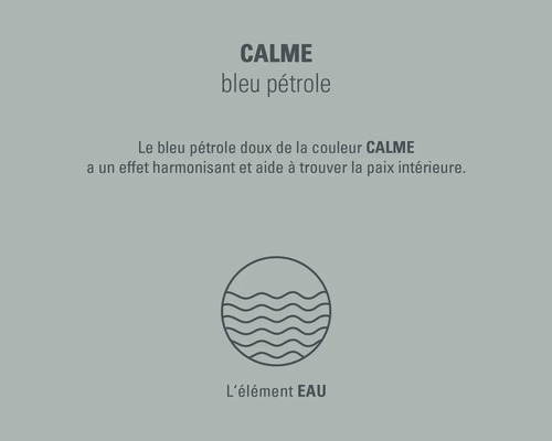 Couleur bleu pétrole Calme avec symbole de l''élément eau