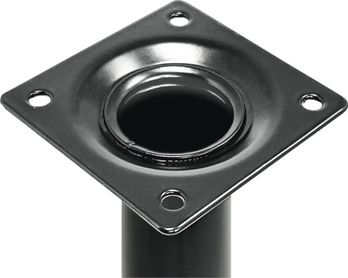 Plaque de base en métal avec quatre trous pour la fixation aux meubles