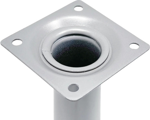 Tischbeinbefestigungsplatte aus Metall mit vier Löchern zur Befestigung