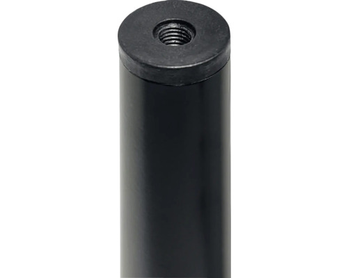 Tube métallique noir avec filetage intérieur