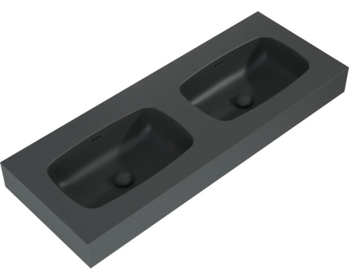 Double vasque en fonte minérale pour salle de bains