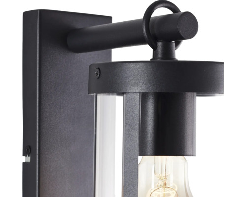 Wandleuchte mit Glaszylinder und Leuchtmittel