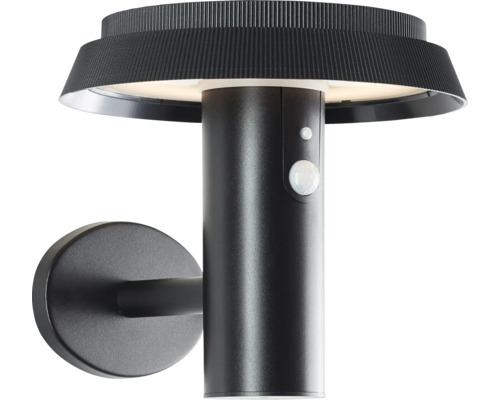 Schwarze Wandleuchte mit Bewegungsmelder