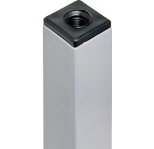 Tischbein Tarrox vierkant 25 x 25 x 400 mm silber