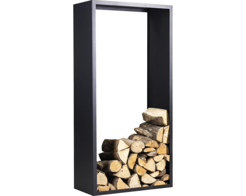 Étagère à bois de chauffage avec bûches