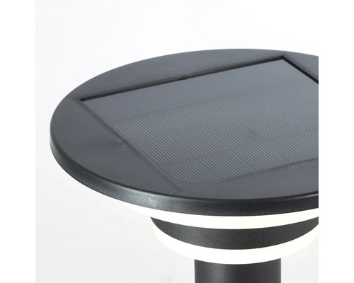 Lampe solaire avec cellule solaire ronde