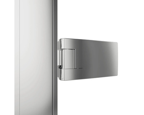 Detailansicht eines Duschkabinen-Scharniers