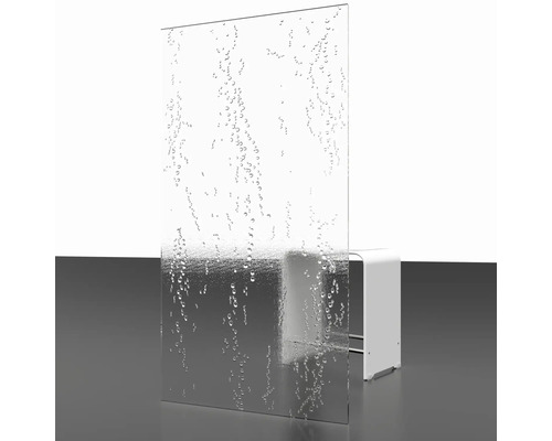 Duschwand aus Glas mit Muster