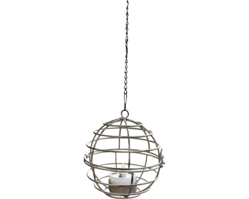 Bougeoir sphérique suspendu avec bougie chauffe-plat