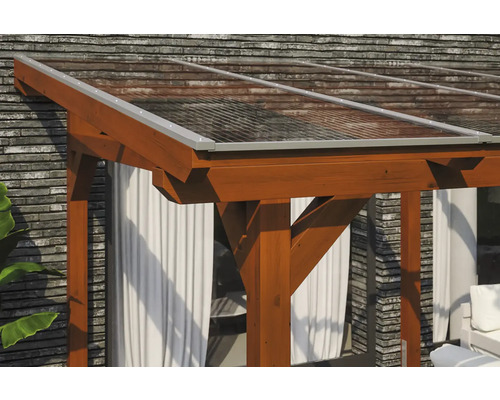 Pavillon de jardin en bois avec toit transparent