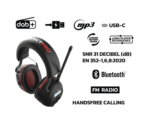 Casque Perfectpro avec fonction DAB+ et Bluetooth