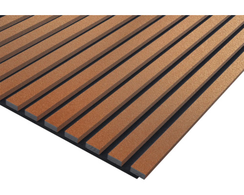 Akustikpaneel Kupfer foliert 2400 x 572 x 19 mm Holzpaneele für die Wandgestaltung