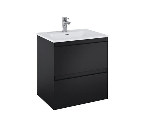 Meuble sous-lavabo avec deux tiroirs et un lavabo