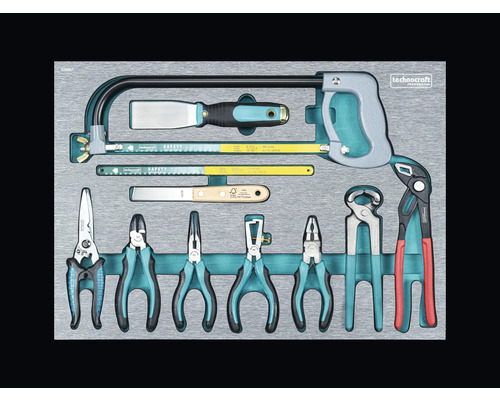 Technocraft Professional Werkzeugsortiment mit Säge, Spachtel und Zangen
