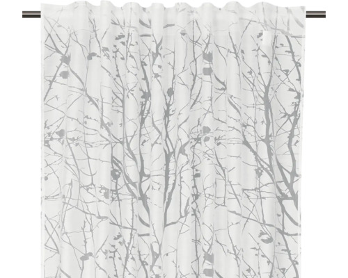 Rideau avec motif de branches d''arbre et suspension sur une tringle à rideaux