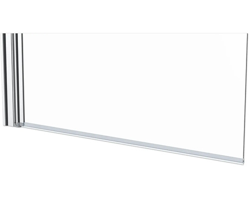 Detailansicht einer Duschkabine mit Glaswand und Rahmen