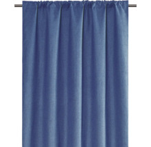Rideau bleu avec ruflette